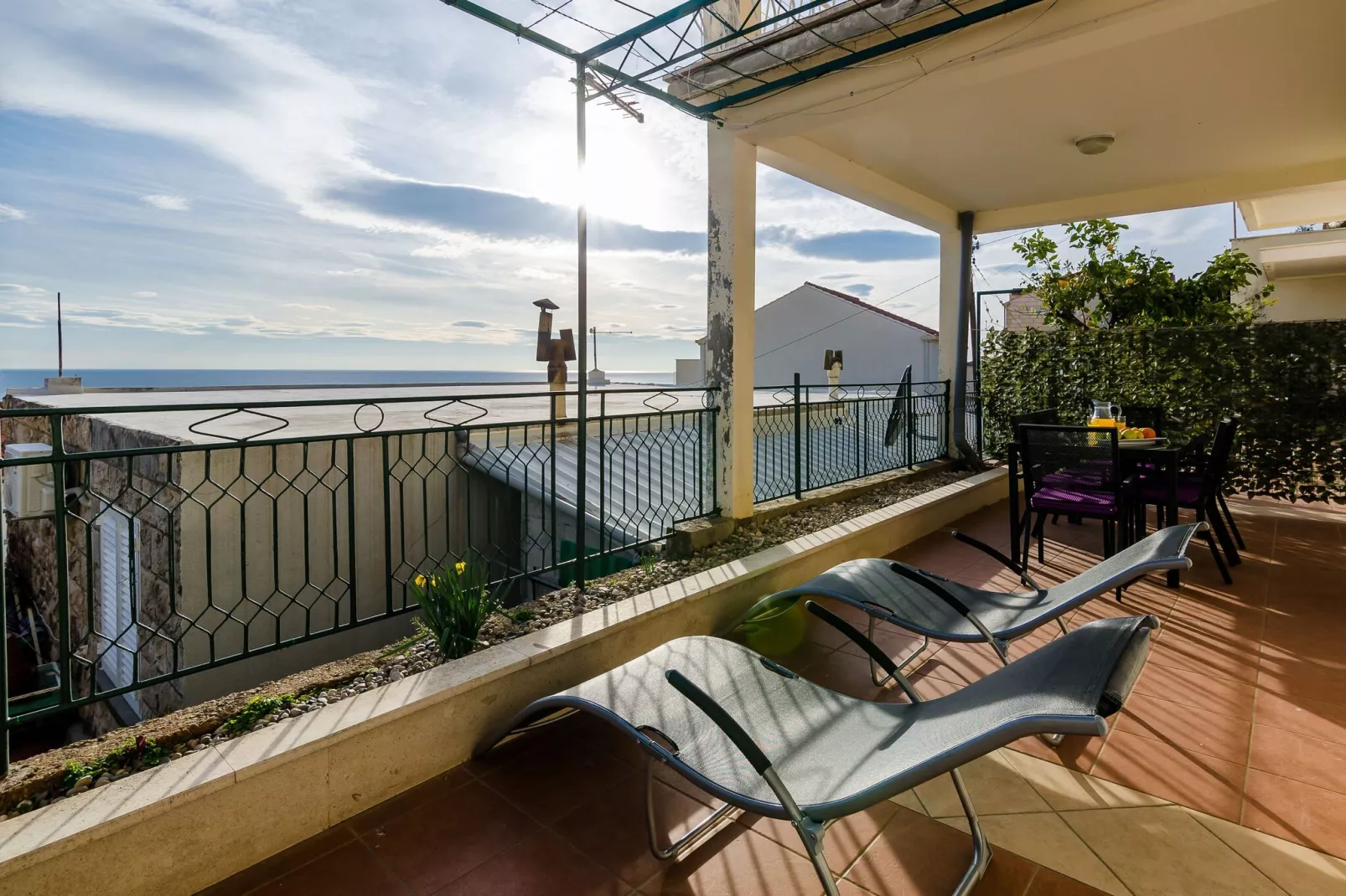 Apartments Isabora - Two-Bedroom Apartment with Terrace and Partial Sea View (Nea)-Terras