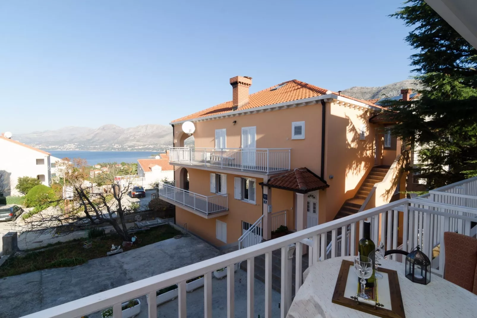 Apartments Senjo - One Bedroom Apartment with Balcony and Sea View (4 adults) (Apartman 3)-Terrasbalkon