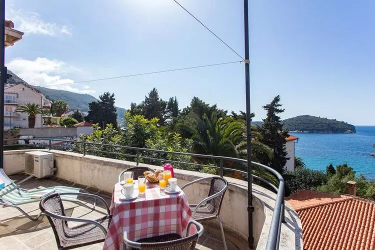 Holiday Home Patricija-Duplex Three Bedroom Apartment with Balcony and Sea View (A6+1)-Terras