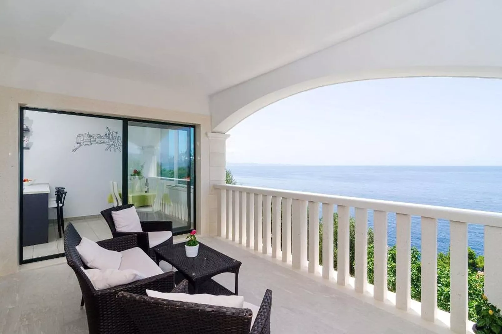 Apartments Villa Bella Vista - Two Bedroom Apartment with Balcony and  Sea  View