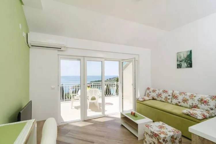 Apartments Marmo - Deluxe One Bedroom Apartment with Balcony and Sea View (Apartman 4)-Woonkamer