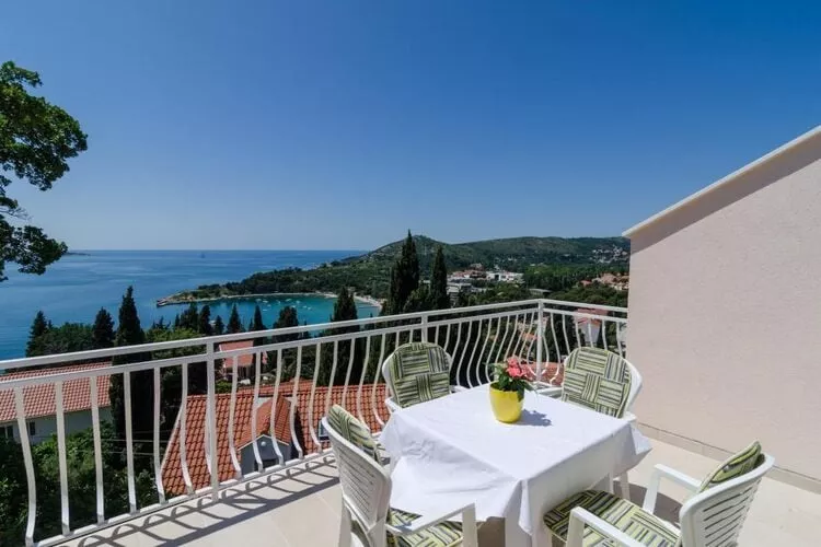 Apartments Marmo - Deluxe One Bedroom Apartment with Balcony and Sea View (Apartman 4)-Terrasbalkon