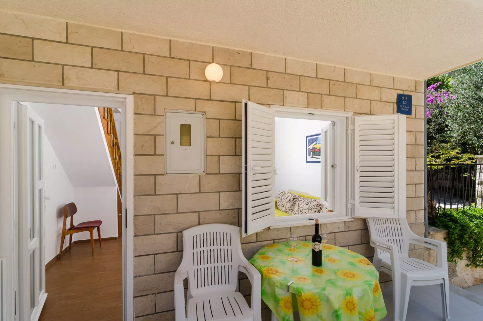 Holiday Home Jasenka Trstenik - Duplex One Bedroom Apartment with Terrace and Side Sea View-Terras