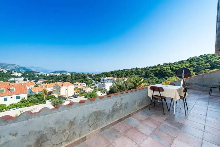 Apartments & Rooms Tapera- Standard Double Room with Terrace and Partial Sea View 1-Terras