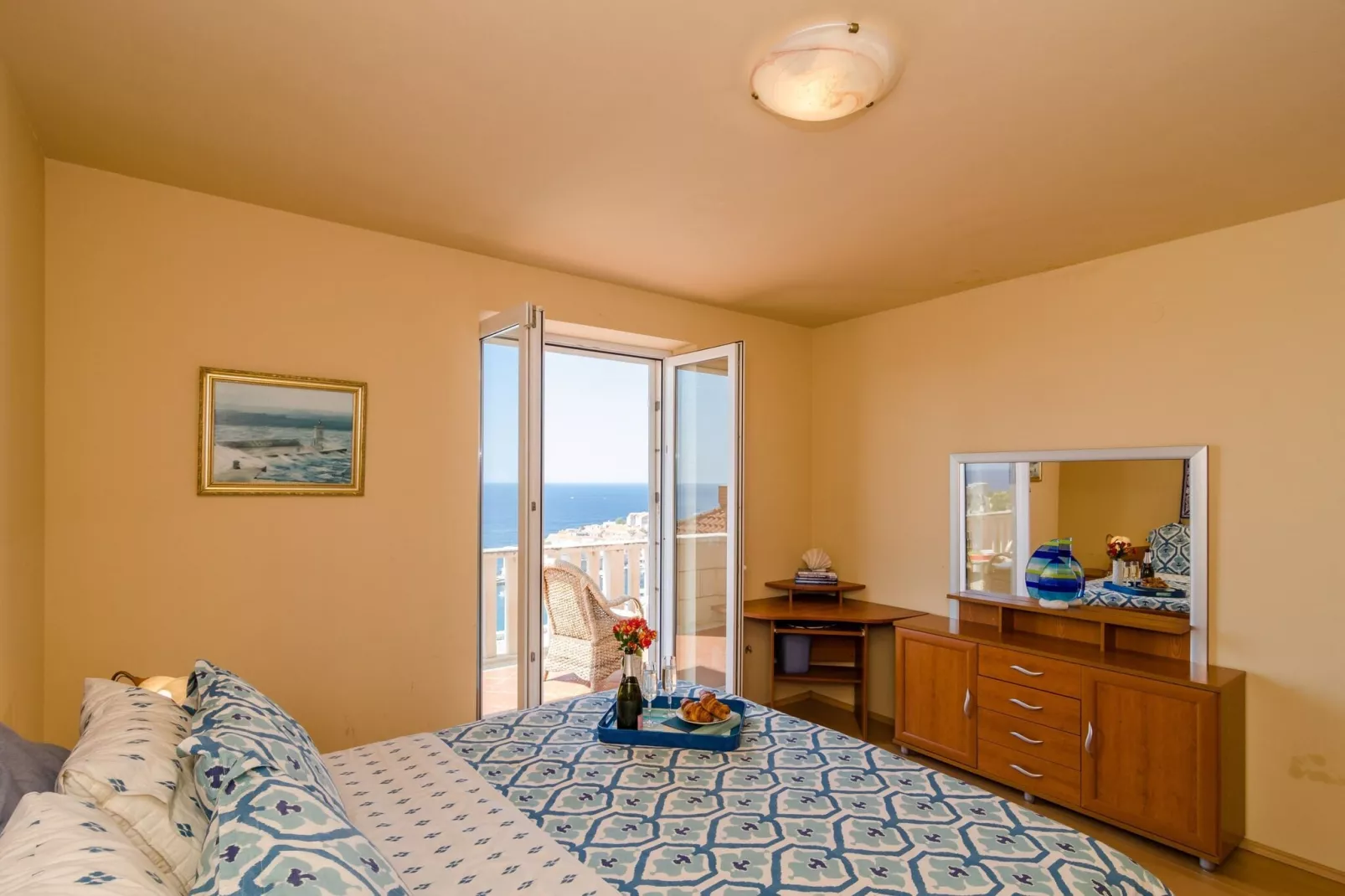 Apartments Bonavista - Superior Two Bedroom Apartment with Balcony and Sea View (A1)-Slaapkamer