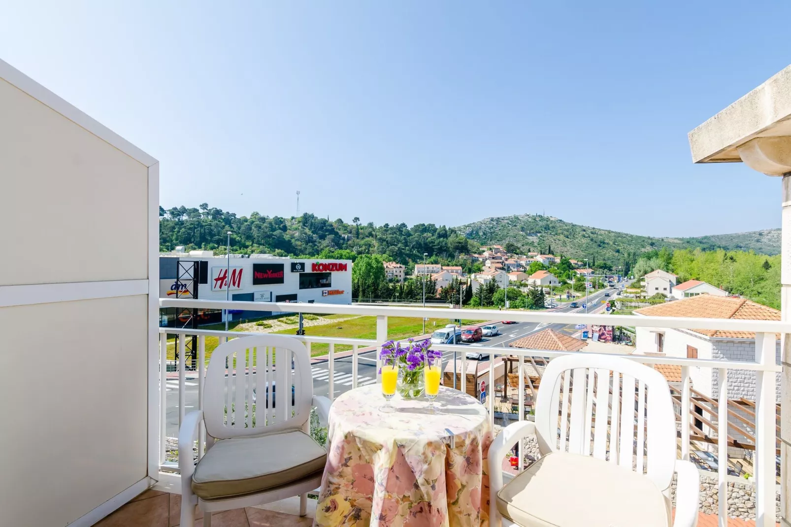 Pansion Srebreno - Double or Twin Room wth Balcony and City View 1-Terrasbalkon