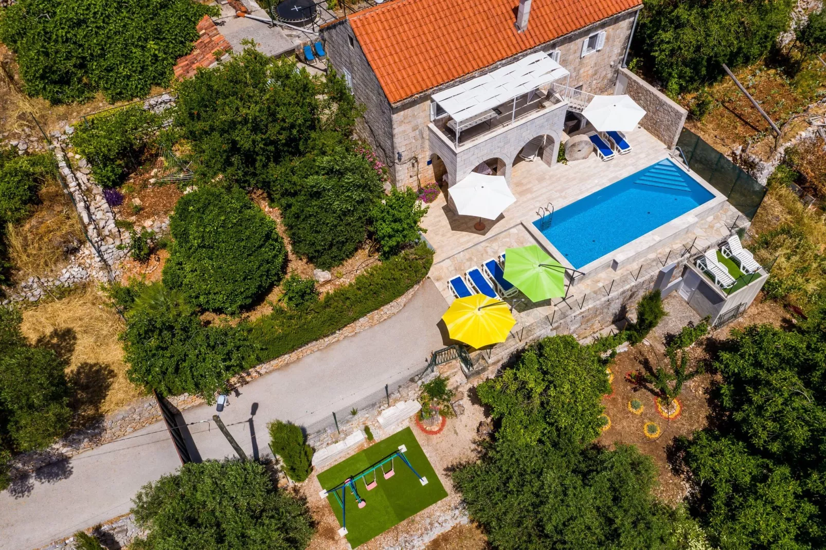 House Kočan-Four Bedroom Villa with Terrace and Swimming Pool-Uitzicht