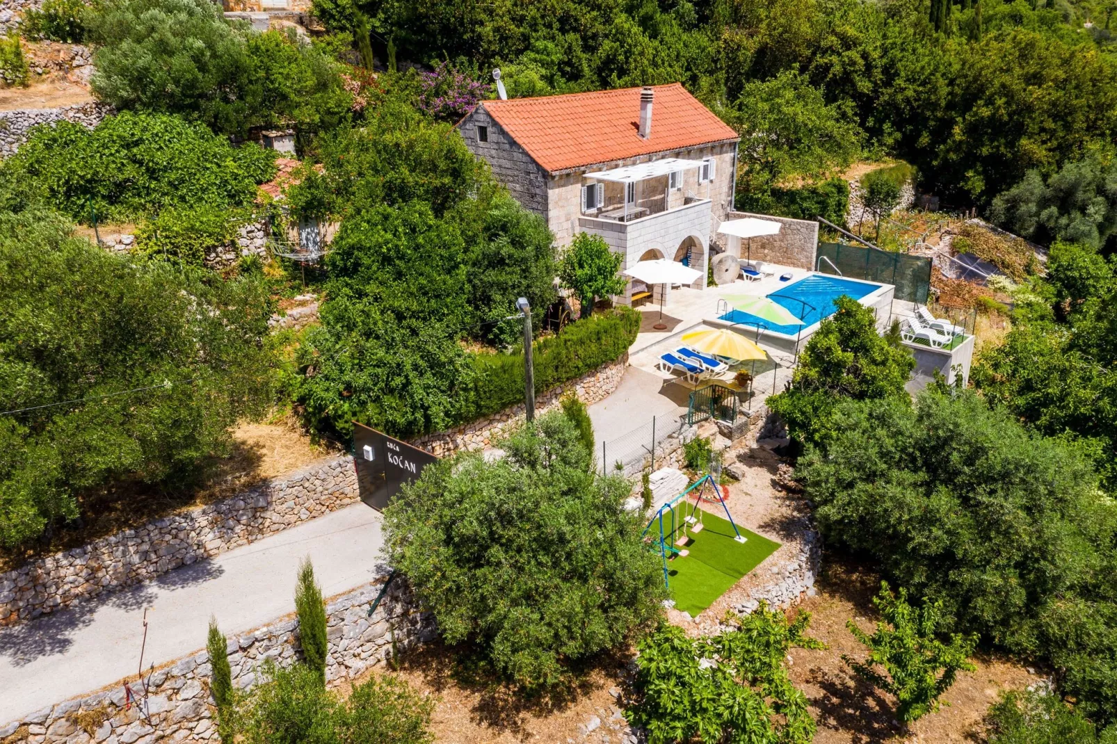 House Kočan-Four Bedroom Villa with Terrace and Swimming Pool-Uitzicht