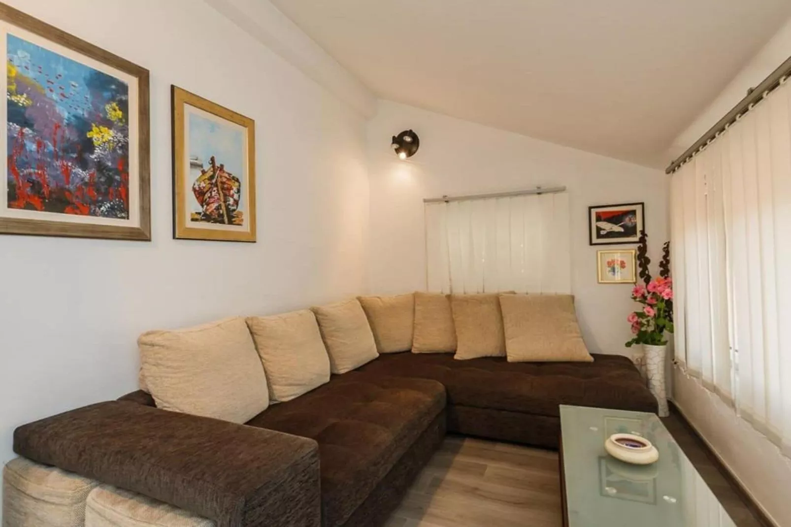 Apartments Roda - Comfort One Bedroom Apartment with Terrace (Kate) - (ST)-Woonkamer