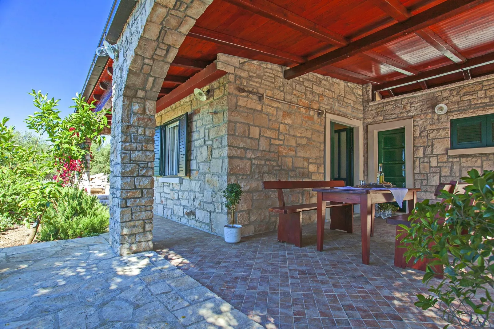 Stone House San Pelegrin-Two Bedroom Holiday Home with Terrace and Sea View-Terras