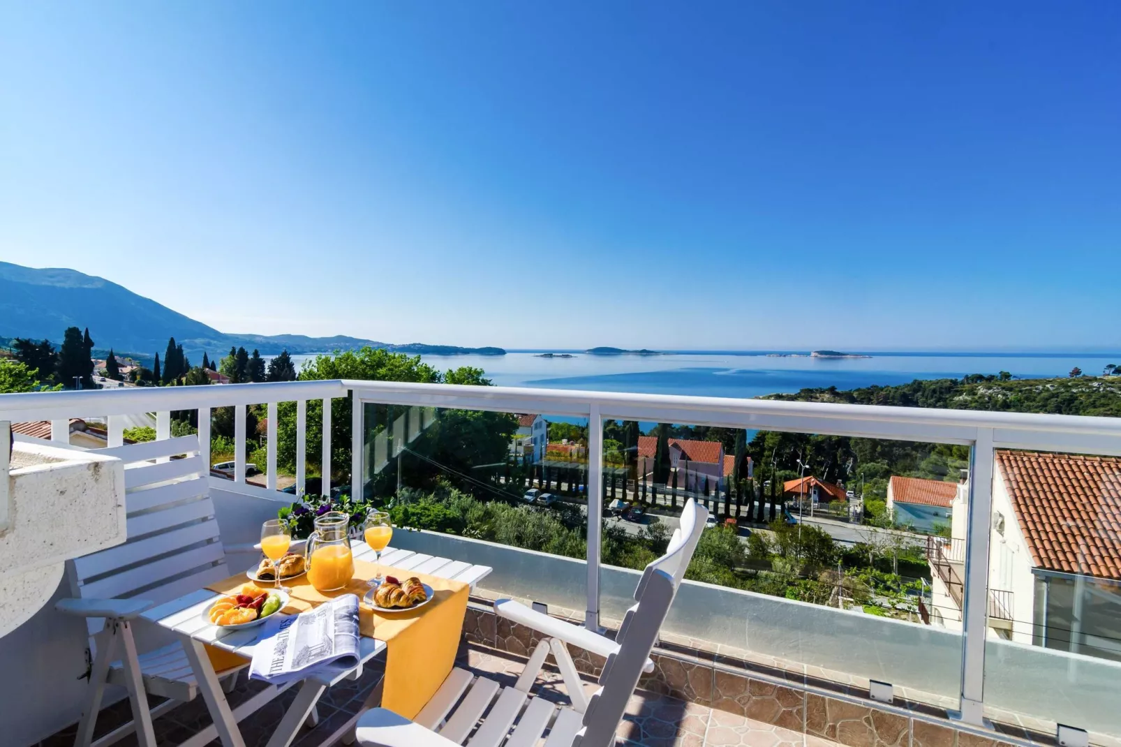 Apartments Knego - Two Bedroom Apartment with Balcony and Sea View-Terrasbalkon