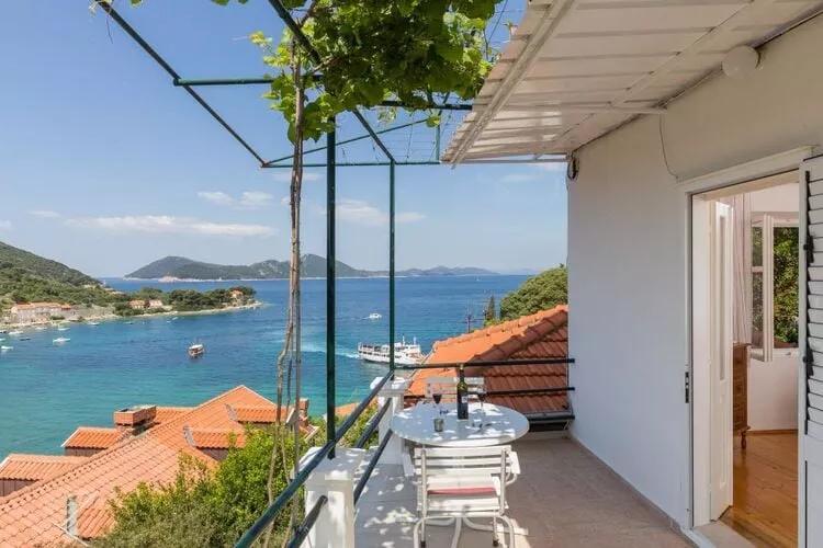 Apartments Miskovic - Duplex One Bedroom Apartment with Balcony and Sea View (West)-Terras