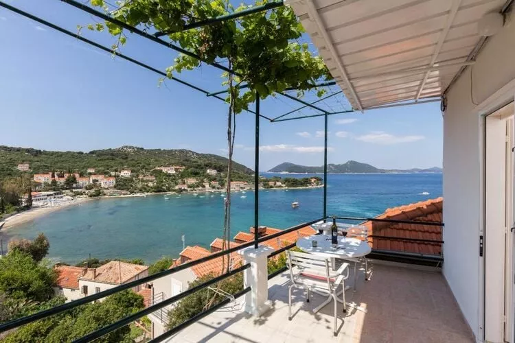 Apartments Miskovic - Duplex One Bedroom Apartment with Balcony and Sea View (West)-Terras