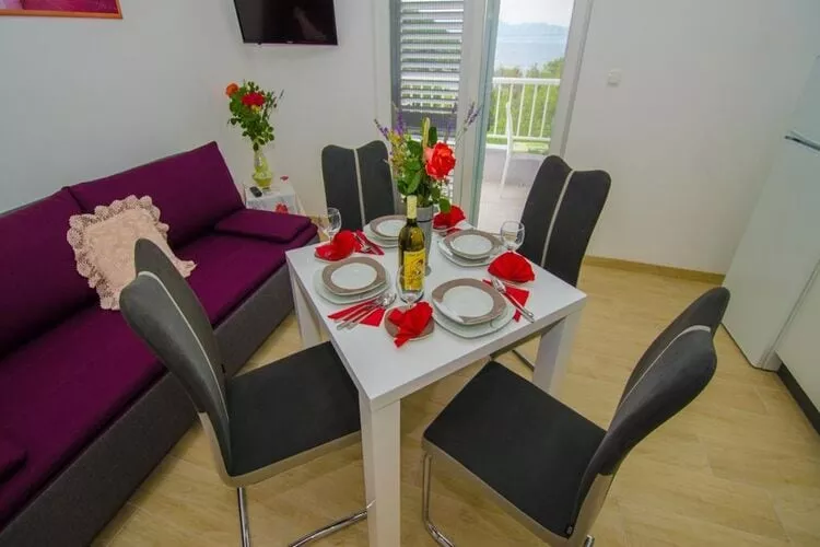 Apartments Vesela - One Bedroom Apartment with Balcony and Sea View-Binnen