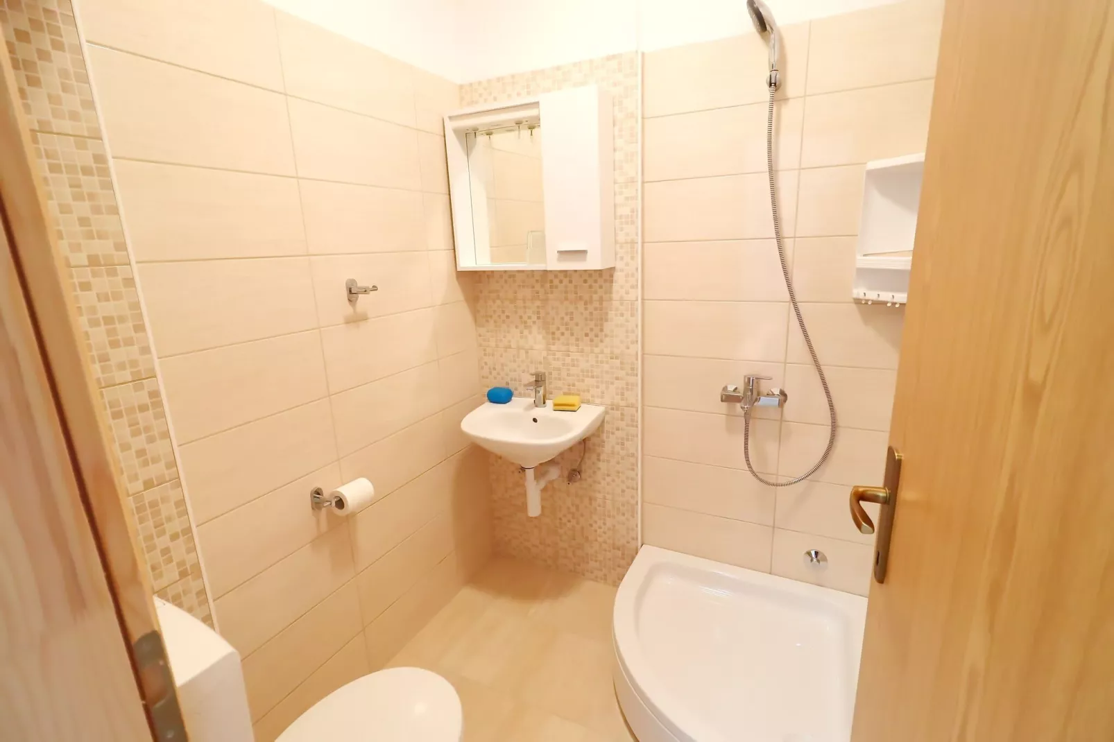 Apartments Nodilo - Standard One Bedroom Apartment with Balcony and Sea View (Apt 2)-Badkamer