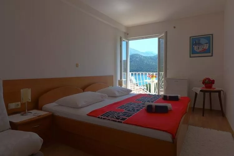 Apartments & Room Eva Slano - Double Room with Balcony and Sea View (Kamara)