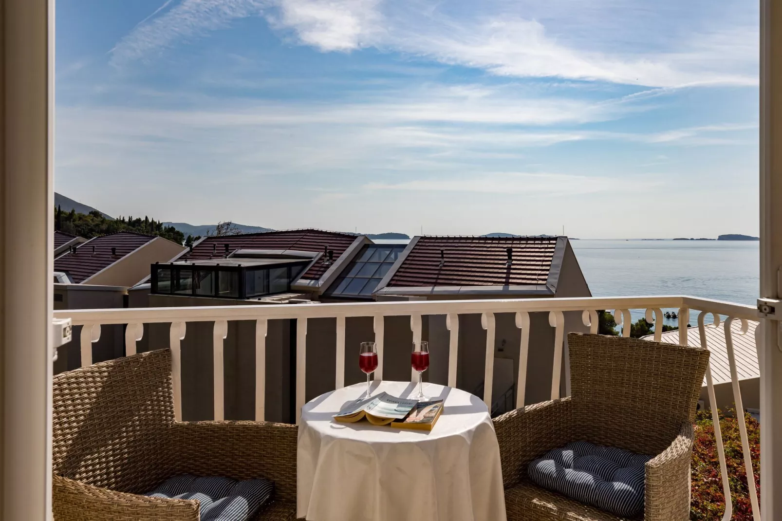 Rooms Tupina by Paulina - Comfort Double Room with Balcony and Sea View (Room 1)-Terrasbalkon