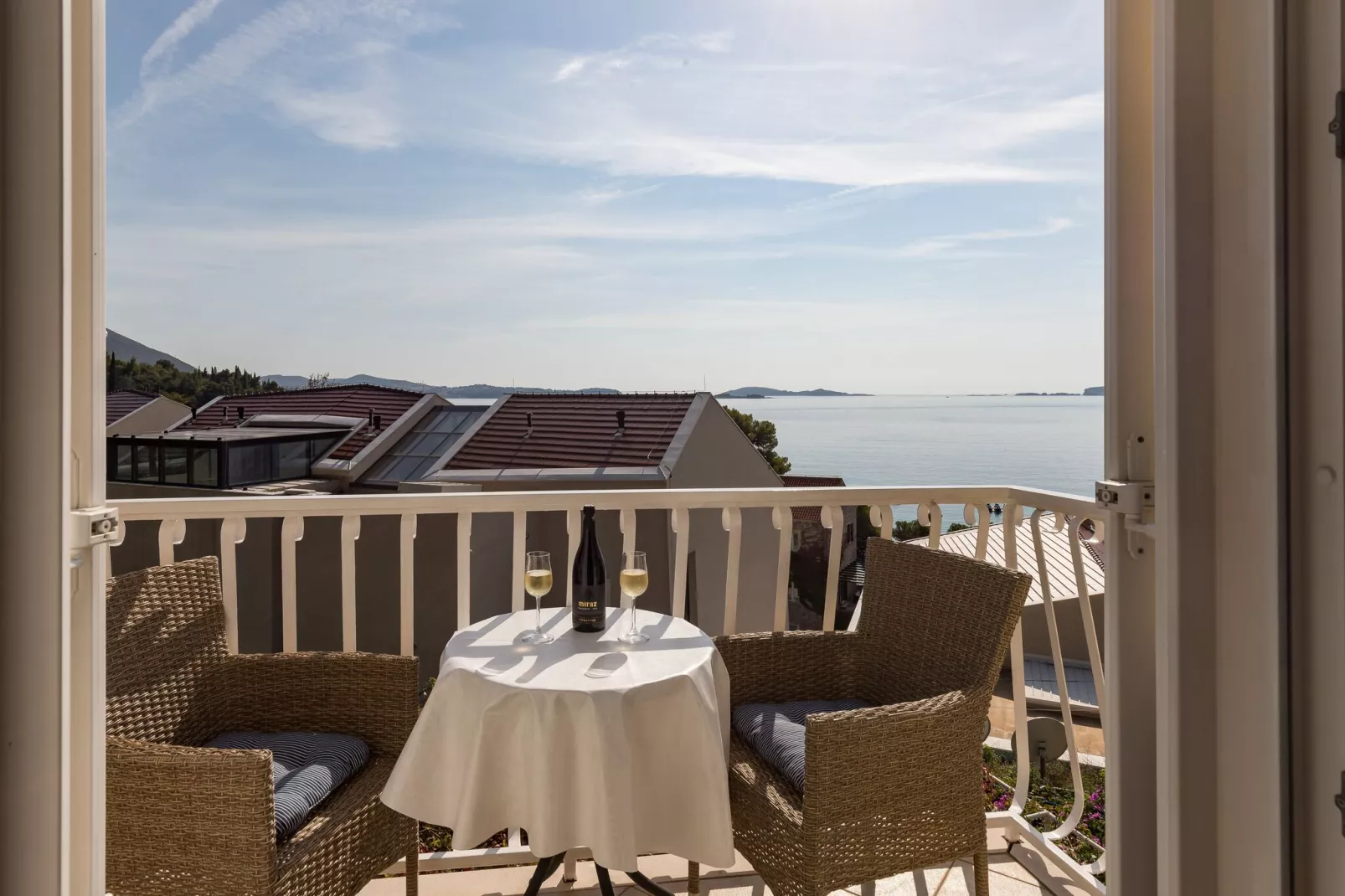 Rooms Tupina by Paulina - Superior Double Room with Balcony and Sea View (Room 2)-Terrasbalkon