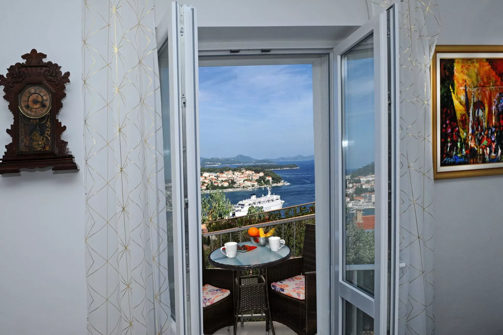 Nika Family Apartments - Superior Studio Apartment with Balcony and Sea View (A3)-Terras