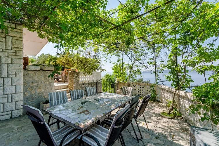 Villa Kosa - Two Bedroom Apartment with Balcony and Sea View (A2 Plavi)-Buitenlucht