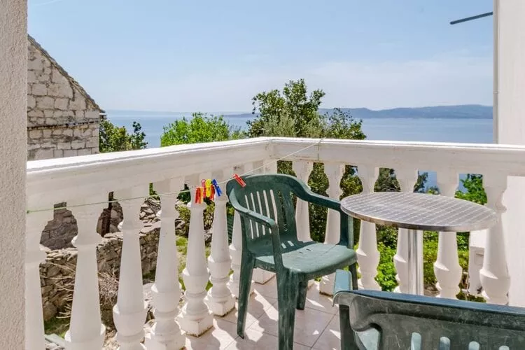 Villa Kosa - Room with Balcony and sea View (Soba 2-Mira)-Terrasbalkon