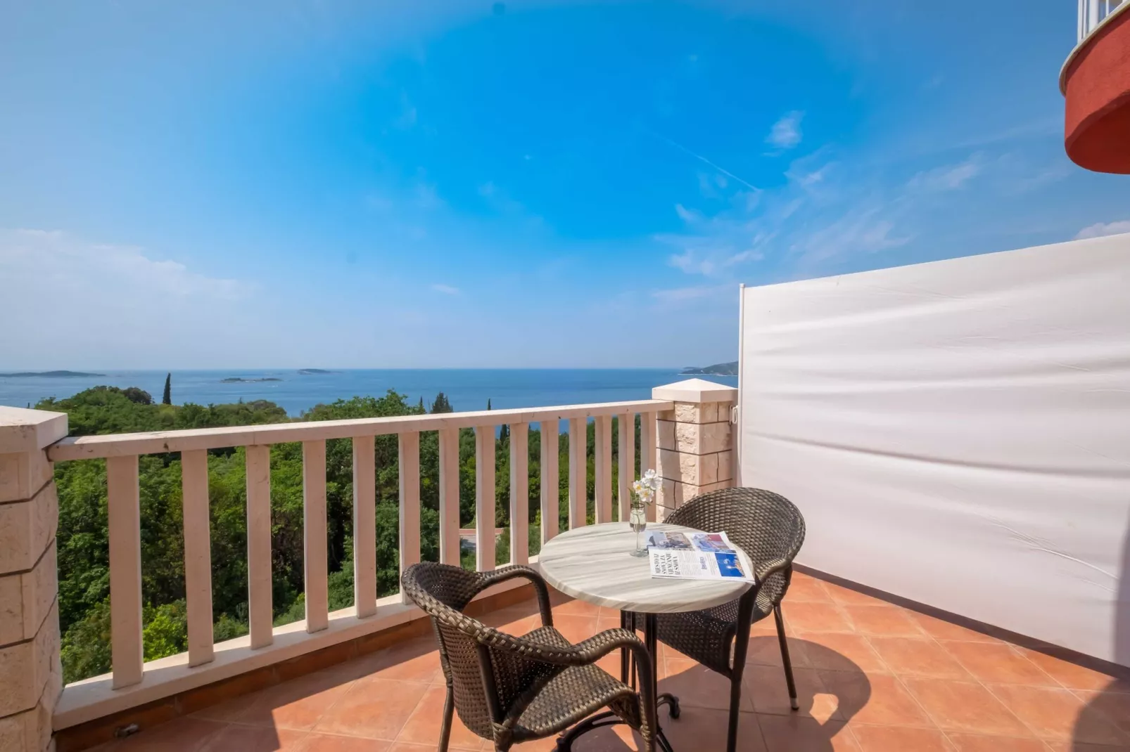 Villa Panorama - Plat (S1) - Deluxe Double Room with Terrace and Sea View