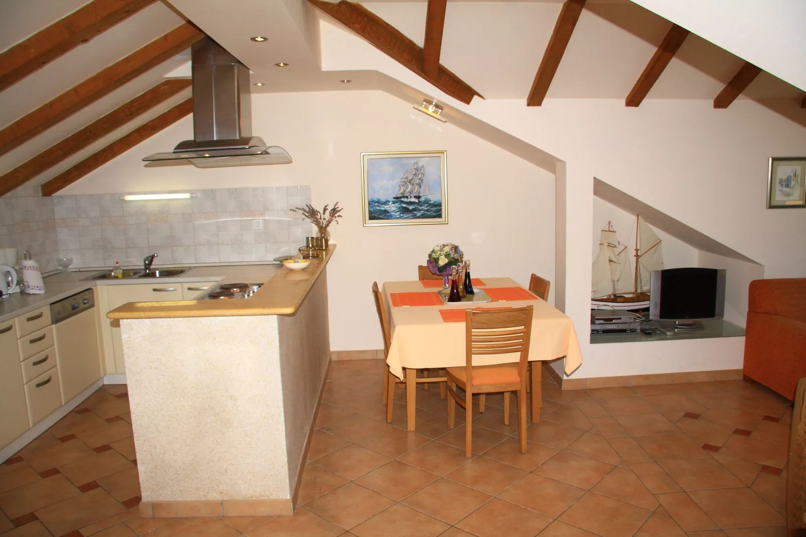 Villa Alegria Cavtat - Comfort Two Bedroom Apartment with Sea View (Apartment C)-Eetkamer