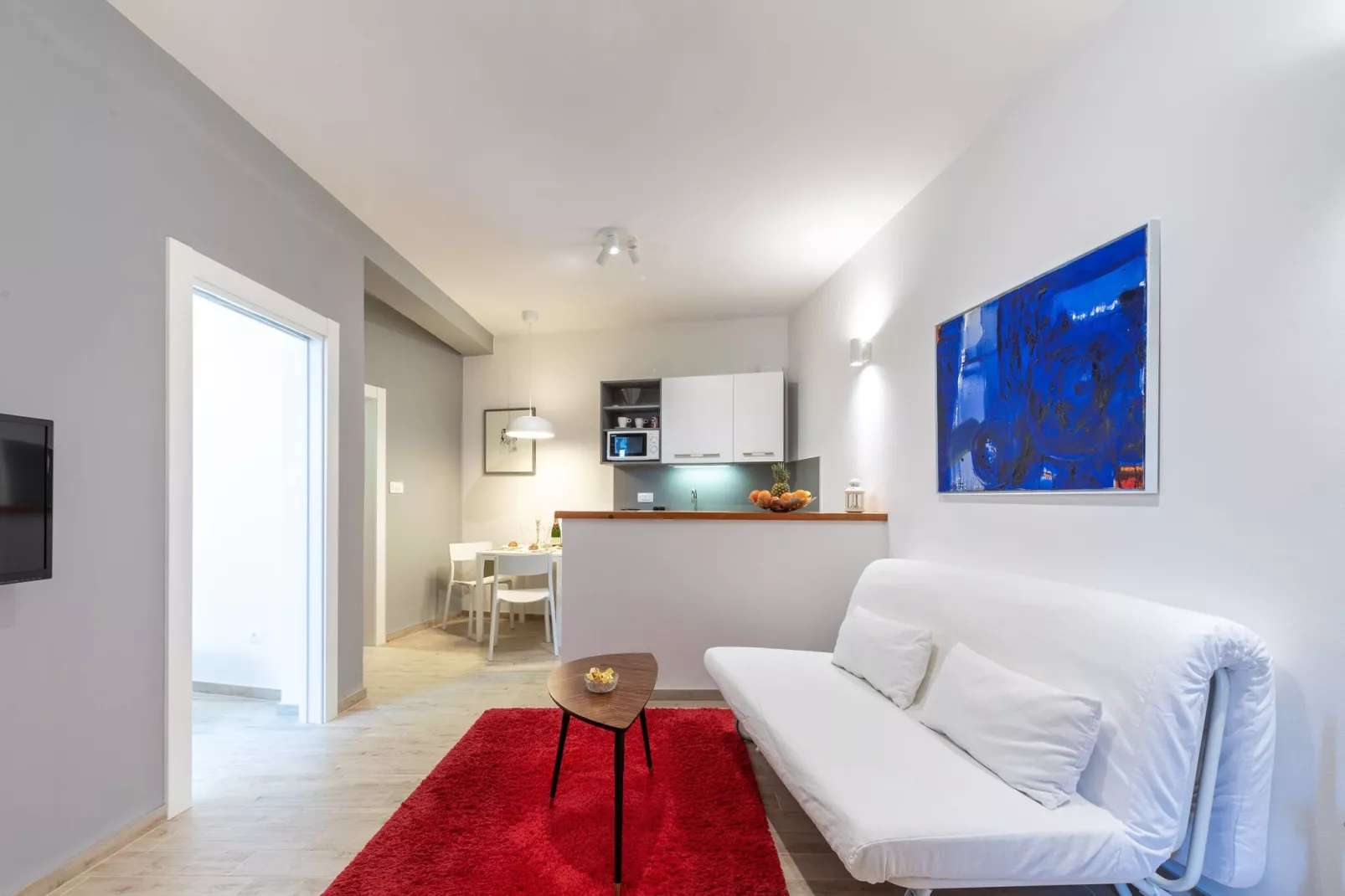 Romance Apartments Dubrovnik - One Bedroom Apartment with Terrace (R1)-Woonkamer