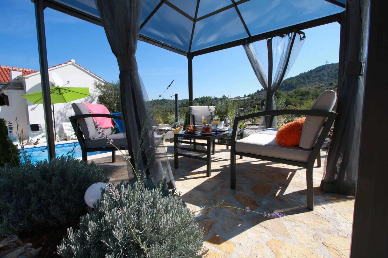 Holiday Home Ela - Three Bedroom Holiday Home with outdoor Pool (ST)-Terras