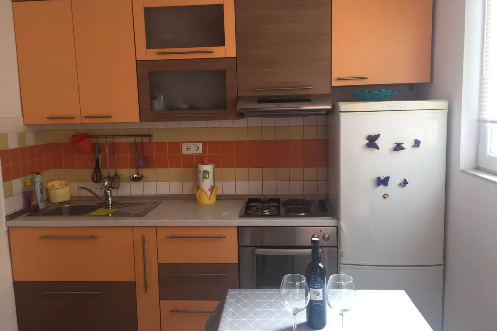 Apartments Roko (ST) - Standard One Bedroom Apartment with Shared Terrace (A1)-Keuken