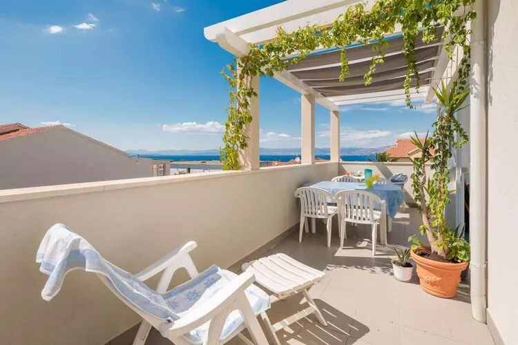 Apartment Oaza - Three Bedroom Apartment with Terrace and Sea View-Terras