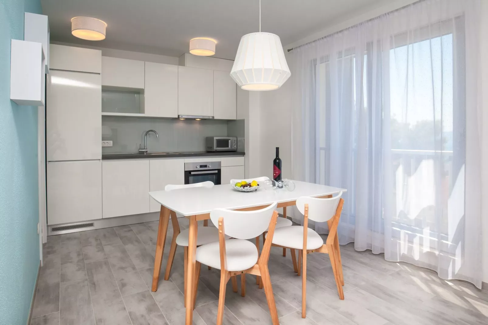 Apartments Dva Galeba - One Bedroom Apartment with Partial Sea View (105)-Keuken