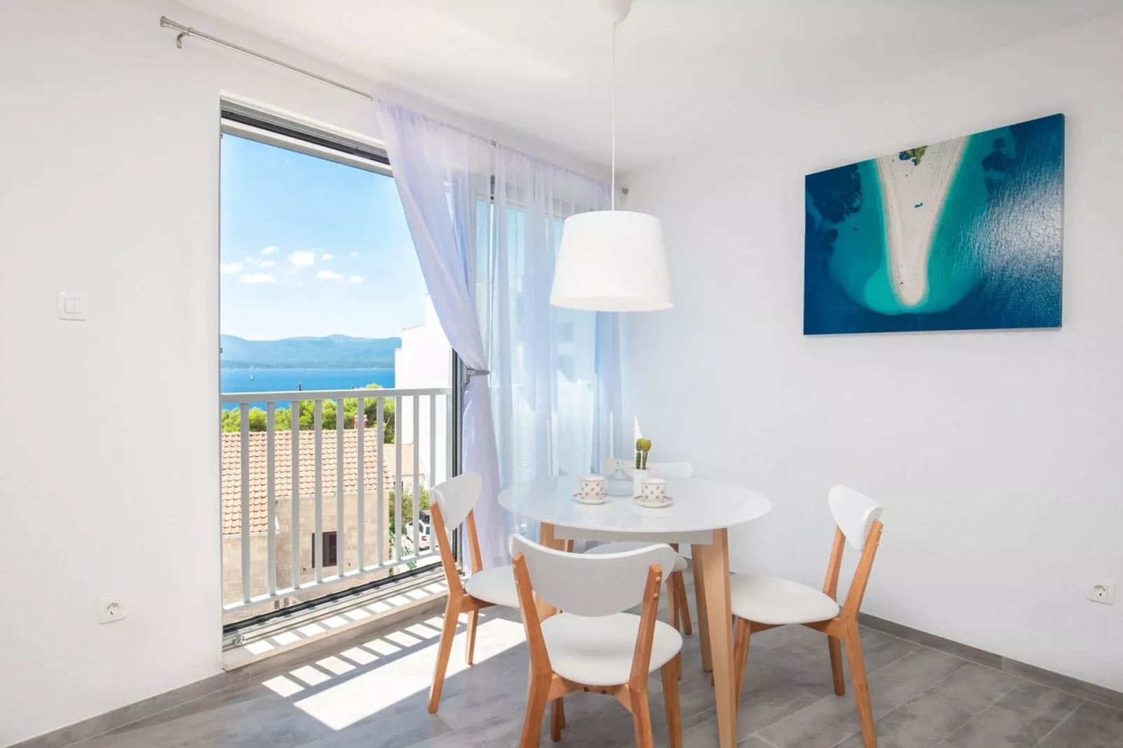 Apartments Dva Galeba - Standard One Bedroom Apartment with Sea View (203)