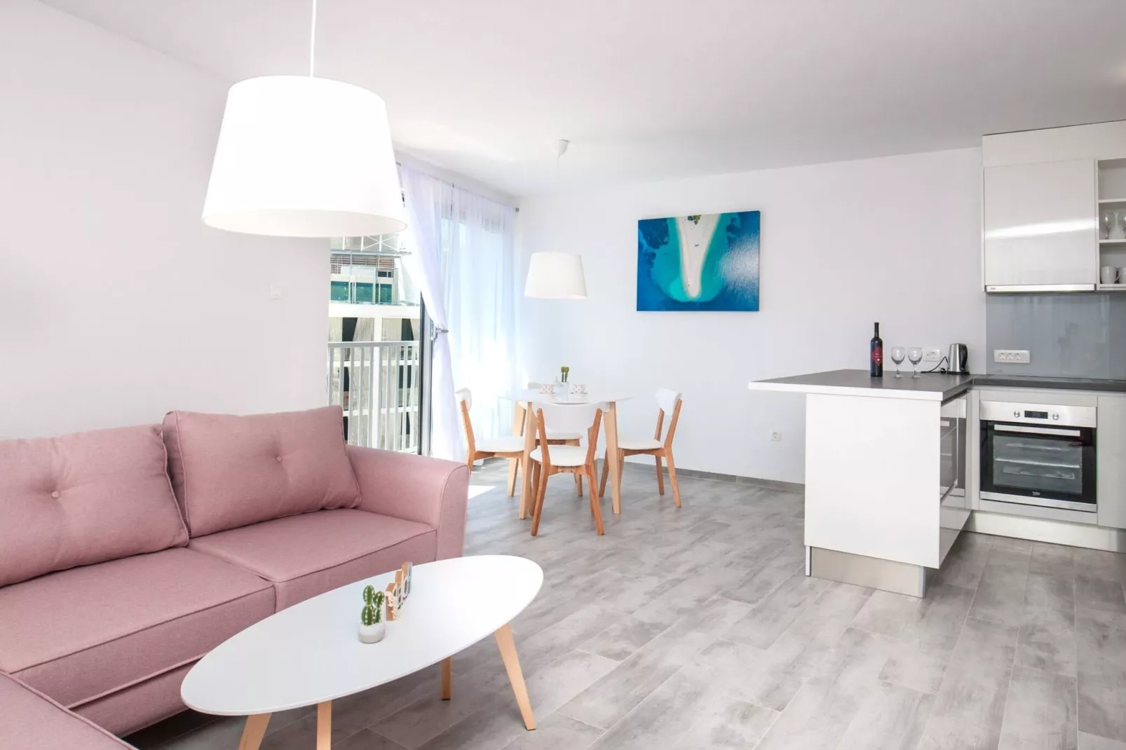 Apartments Dva Galeba - Standard One Bedroom Apartment with Sea View (203)-Binnen