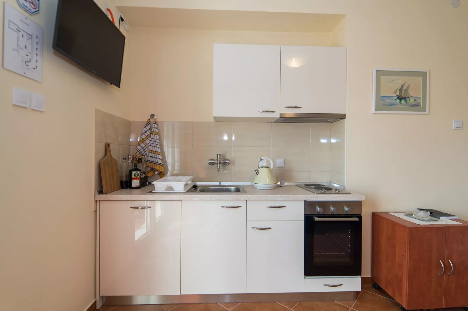 Pulastar - Studio Apartment with Terrace-Keuken