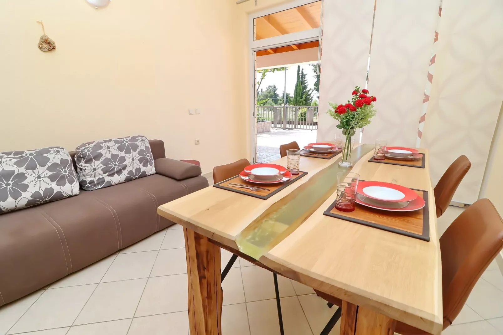 Apartments Villa Michele-One Bedroom Apartment with Terrace ( Smokva )-Eetkamer