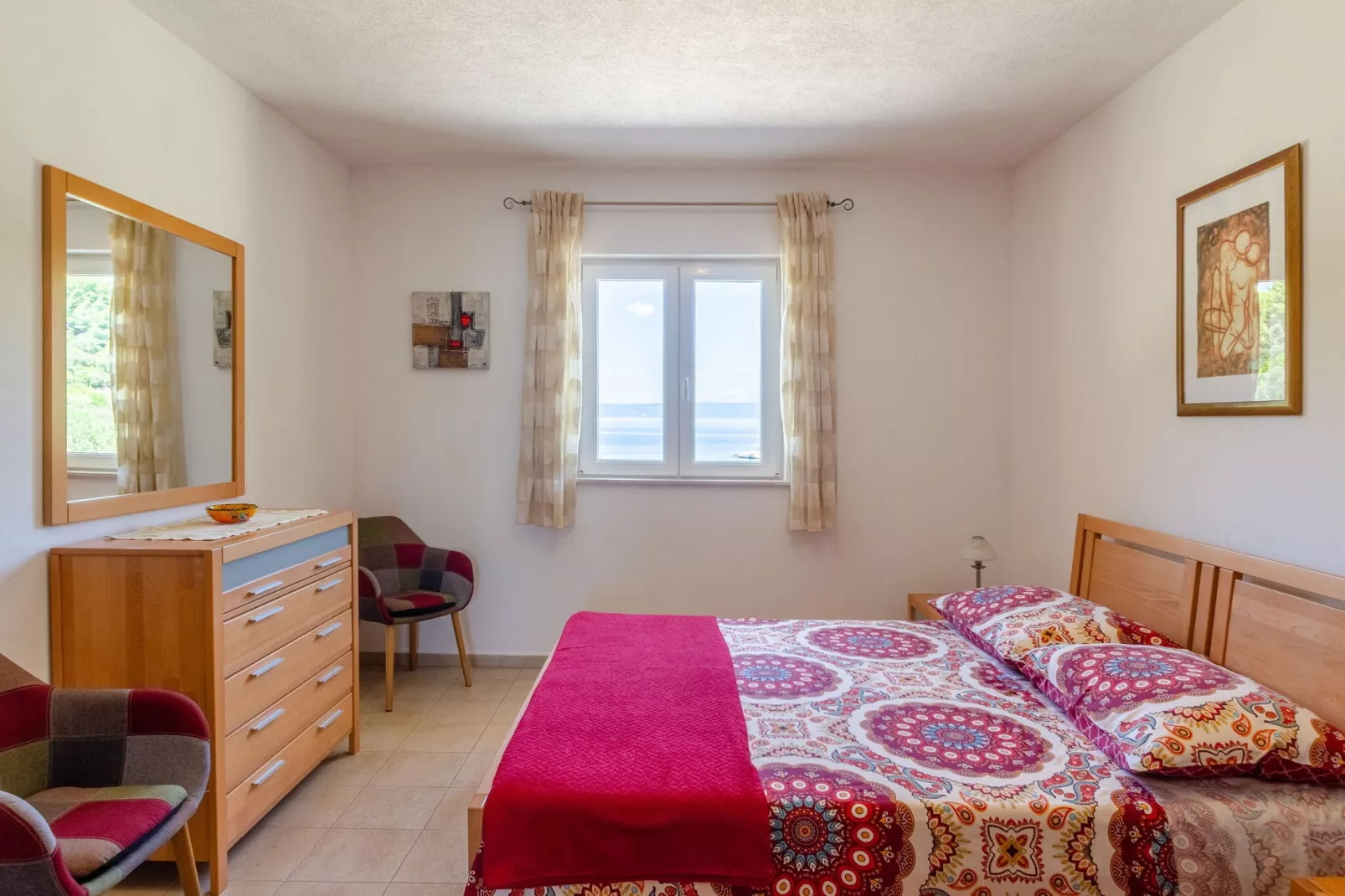 Vacation House Marija, Korčula-Two Bedroom Holiday Home with Terrace and Sea View-Slaapkamer