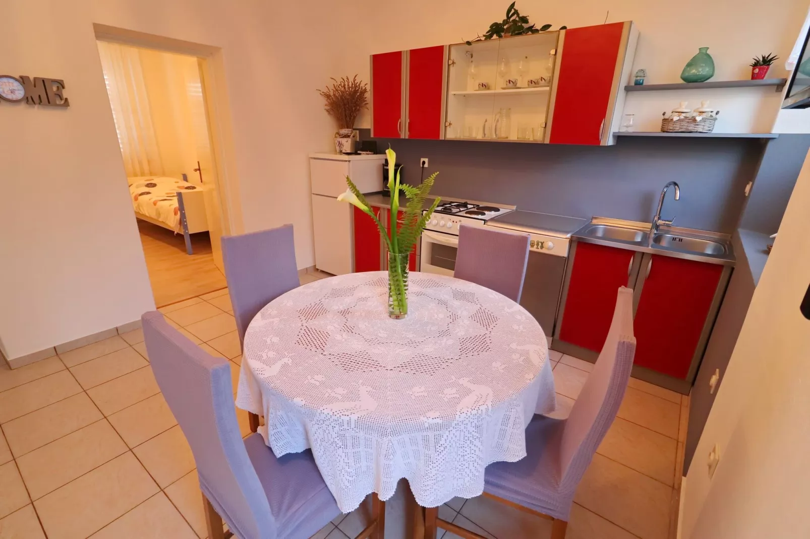 Seaside Apartment Franica-Two Bedroom Apartment with Terrace and Sea View-Keuken