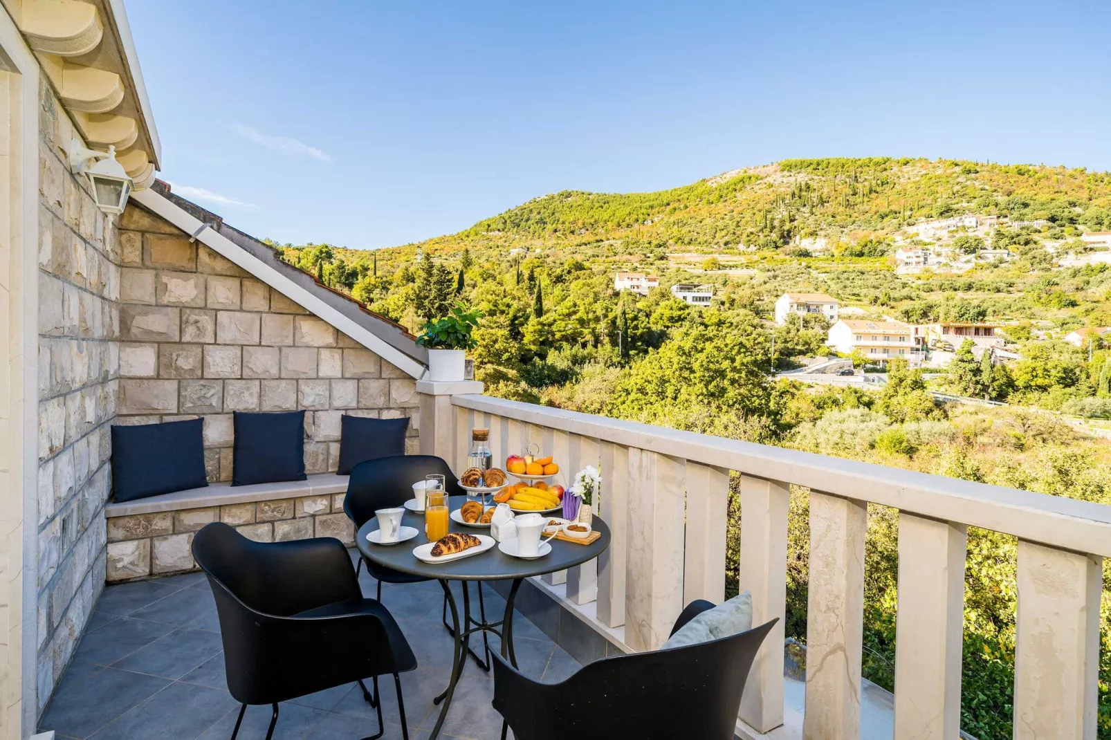 Apartments Vodnica-One Bedroom Apartment with  Balcony and Partial Sea View A2-Terras