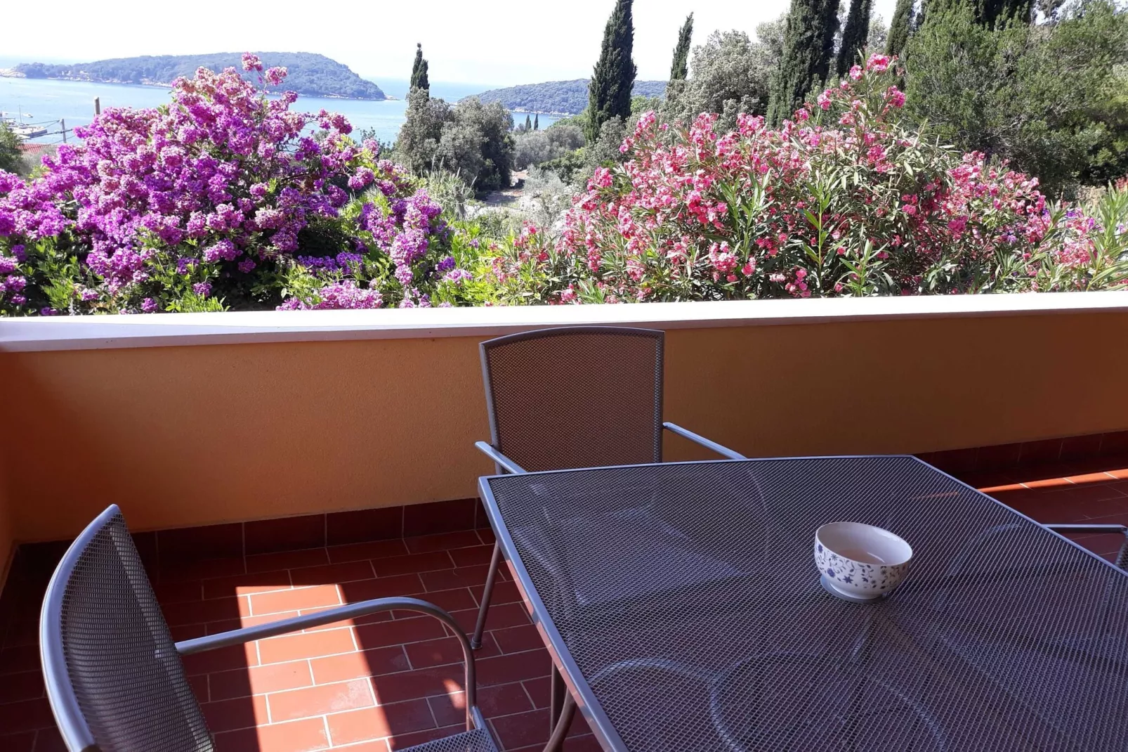 Apartment Luna - One Bedroom Apartment with Terrace and Sea View (Molunat)-Terras