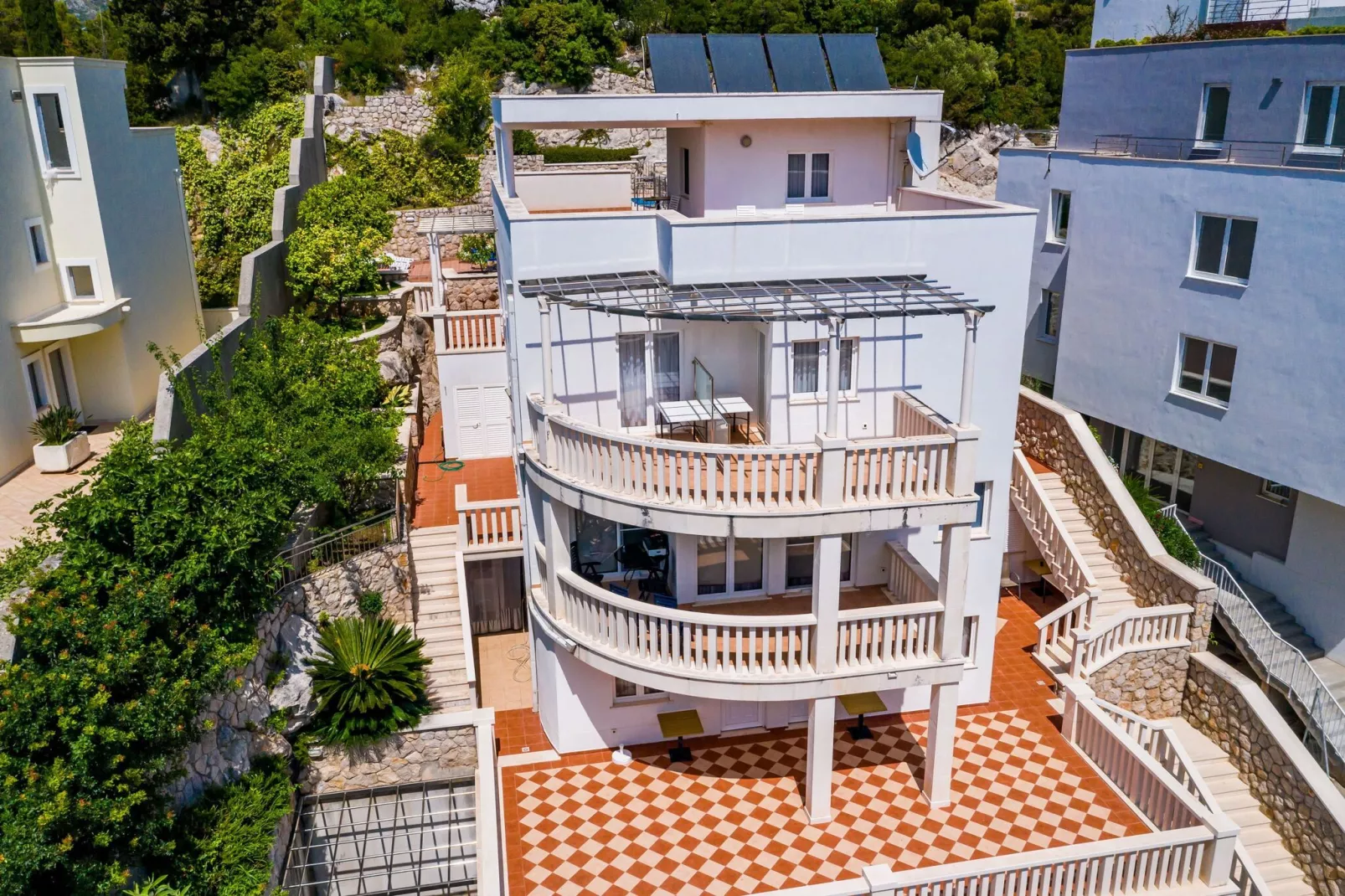 Villa Borna Apartments - Deluxe Two Bedroom Apartment with Terrace and Sea View - br. 7-Buitenlucht