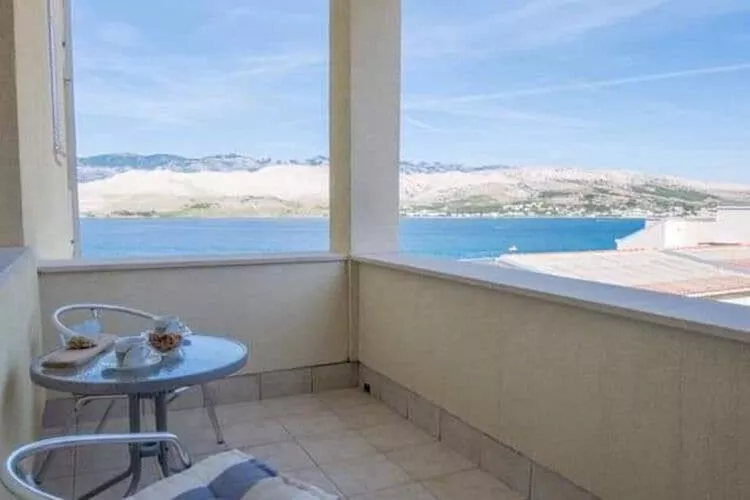 Apartment La Eva Pag - One Bedroom Apartment with Balcony and Sea view