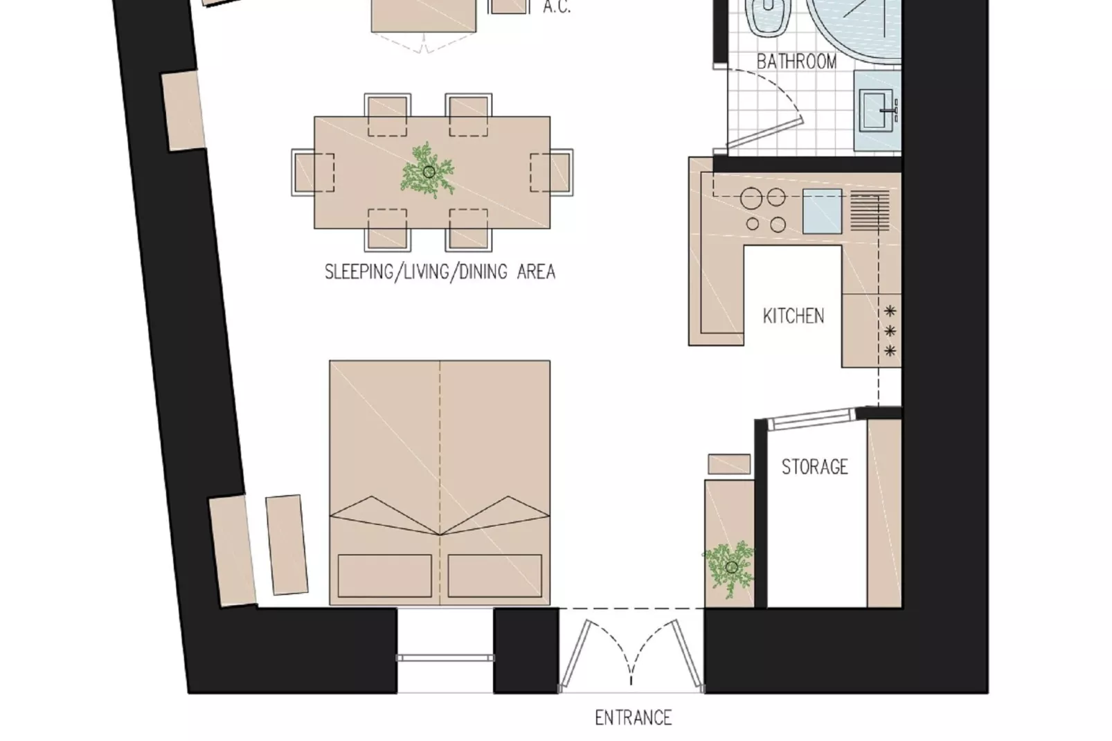 Studio Apartment Pupa - Studio Apartment (Ground Floor)-Binnen