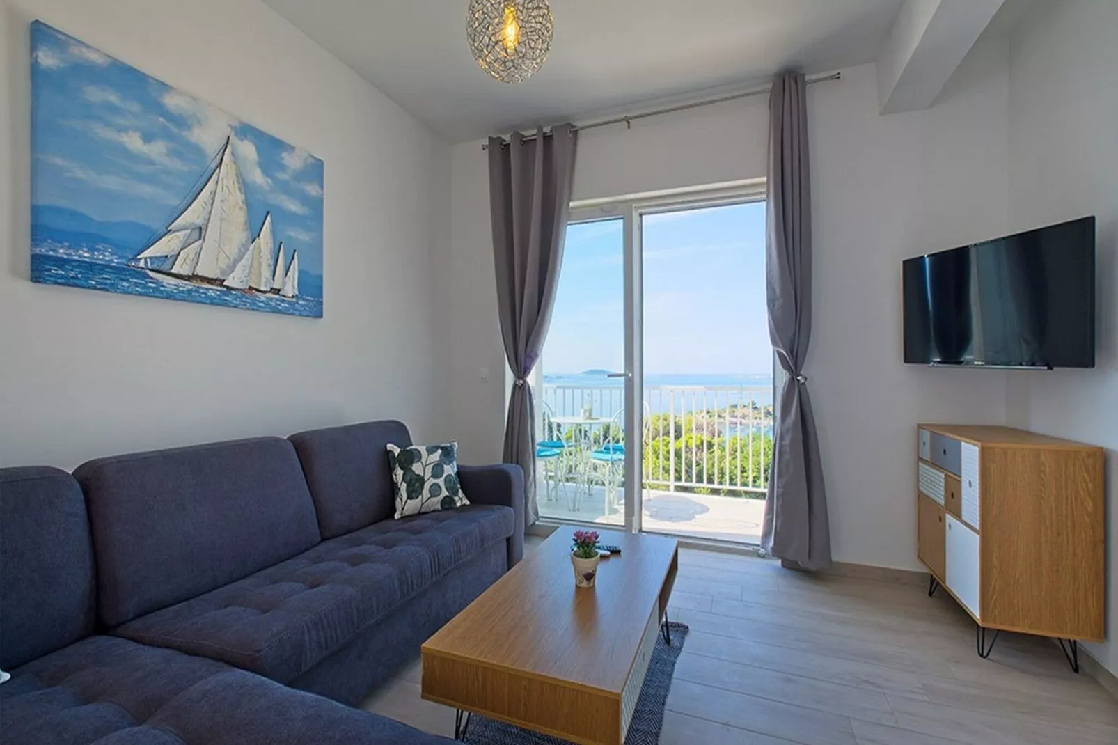 Apartments Grljević - One Bedroom Apartment with Balcony and Sea View (A4)