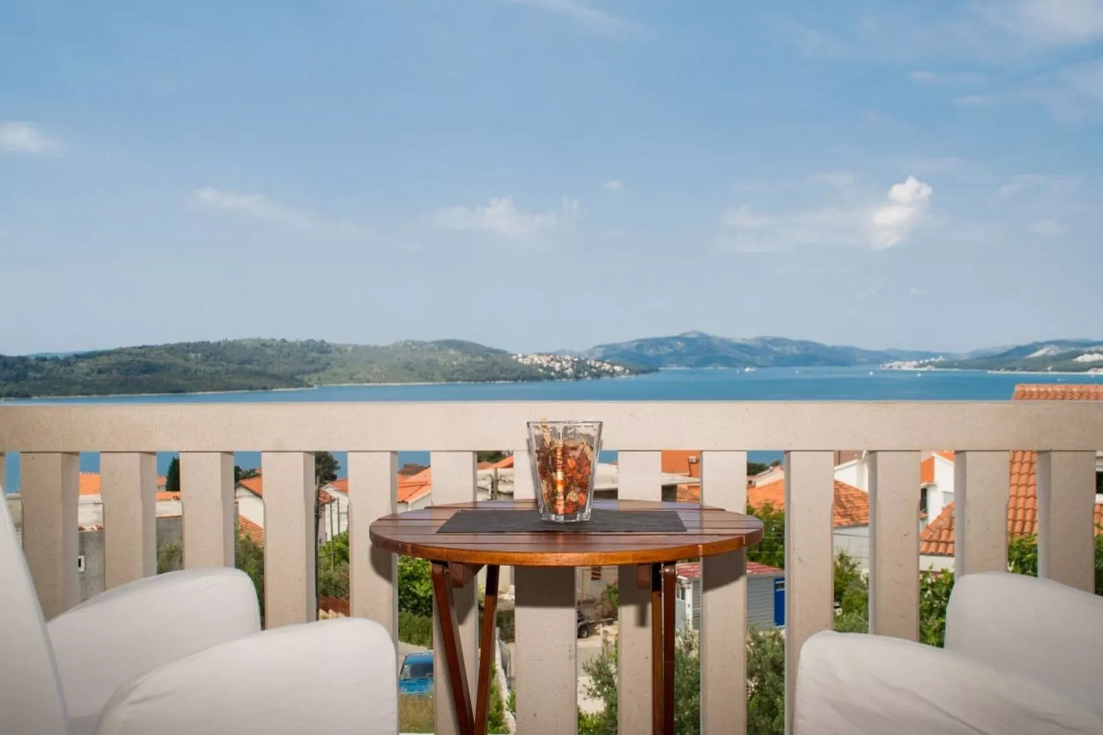 Villa Stil - Studio Apartment with Balcony and Sea View 103-Terrasbalkon