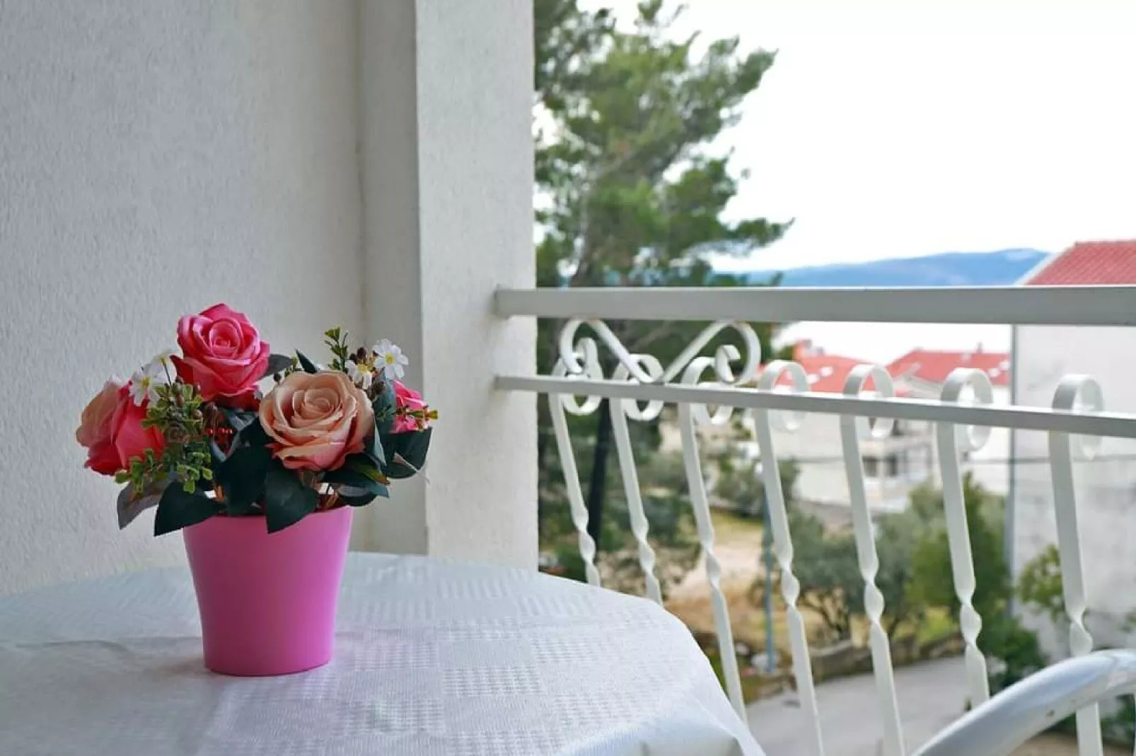 Apartments Pezo - Studio with Balcony and Sea View (Mira 6)-Terrasbalkon