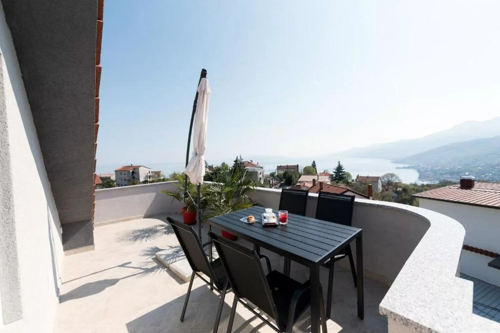 Apartments Bella Vista - One Bedroom Apartment with Sea View (Sea)-Terrasbalkon