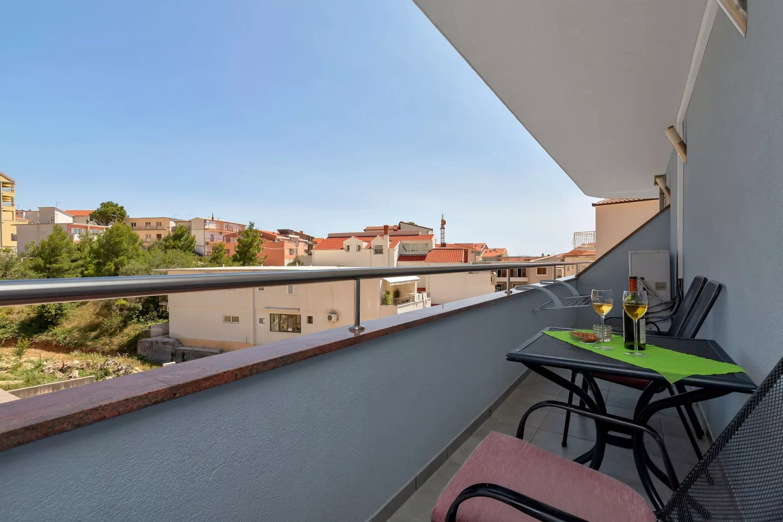 Apartments Villa Juric - One Bedroom Apartment (Zeleni 4)-Terrasbalkon