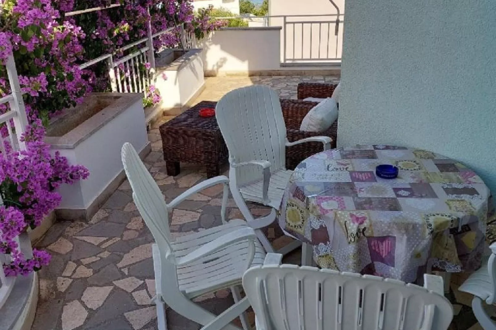 Apartments Kozino - Three Bedroom Apartment with Terrace and Sea View (Apartment 3)-Terras