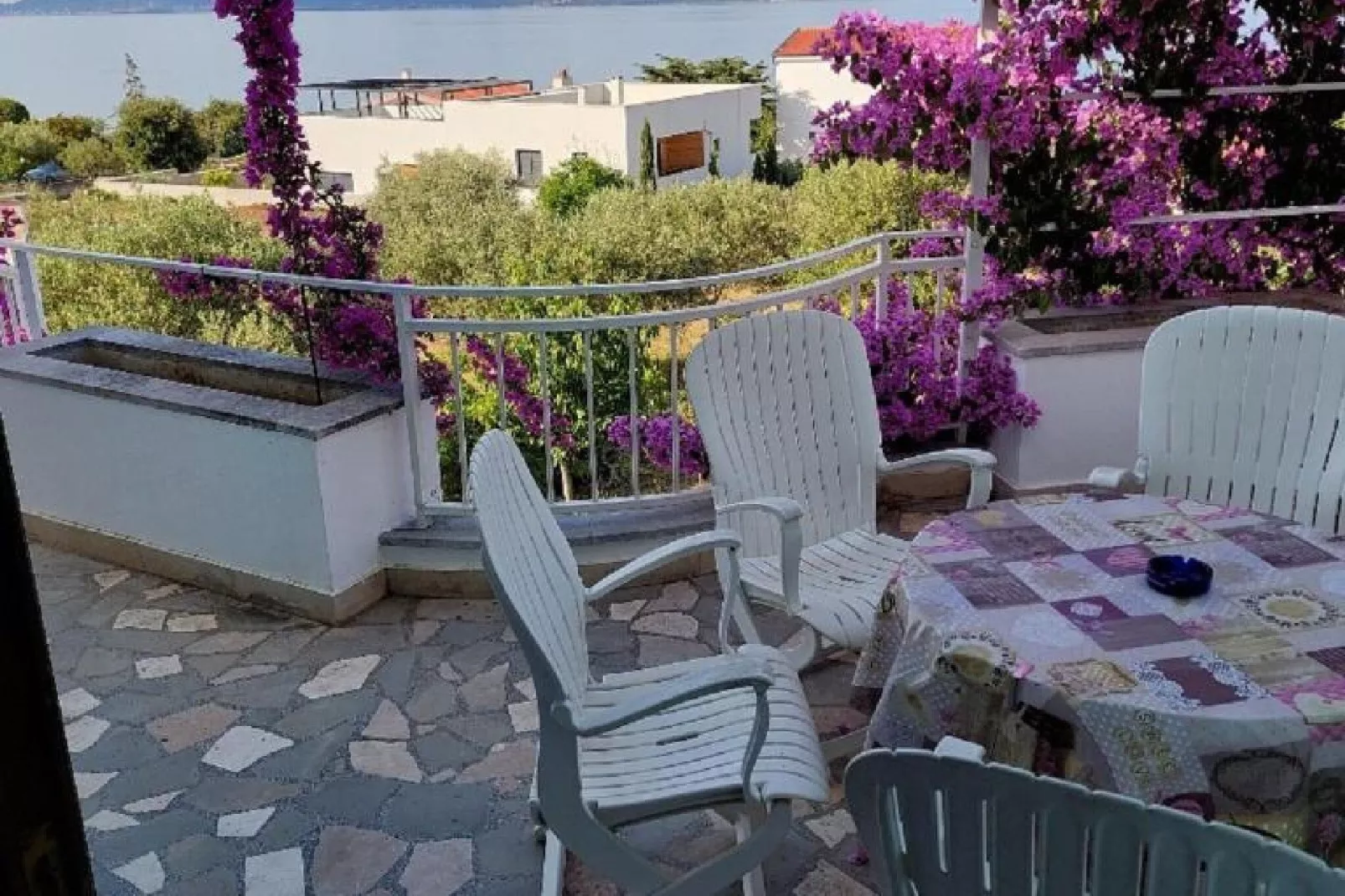 Apartments Kozino - Three Bedroom Apartment with Terrace and Sea View (Apartment 3)-Terras